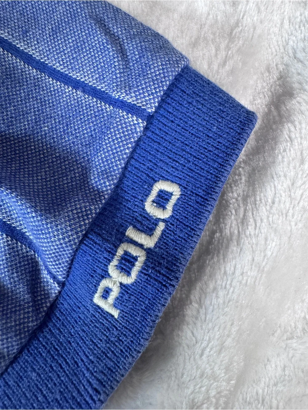 Polo Golf Ralph Lauren XL Blue Striped Golf Polo